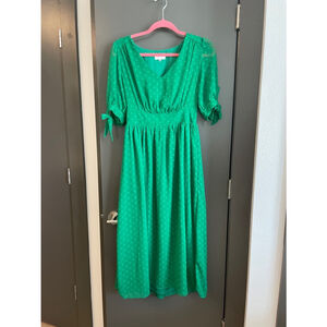 Women's Sugar+Lip2 Green Polka Dot Dress Size S